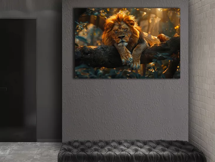 Lion - Laminasyonlu Kanvas Tablo