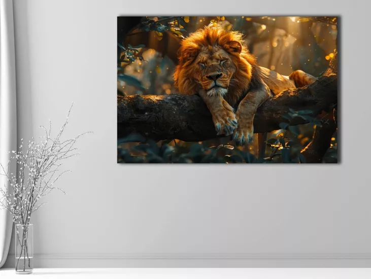 Lion - Laminasyonlu Kanvas Tablo