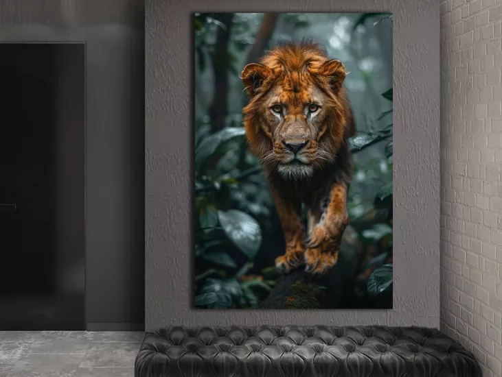 Lion - Laminasyonlu Kanvas Tablo