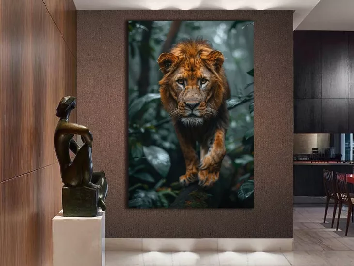 Lion - Laminasyonlu Kanvas Tablo