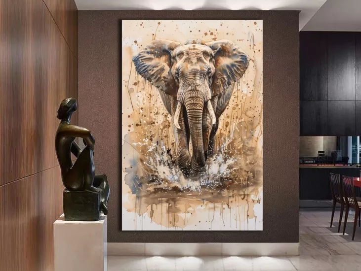 Fil - Laminasyonlu Kanvas Tablo