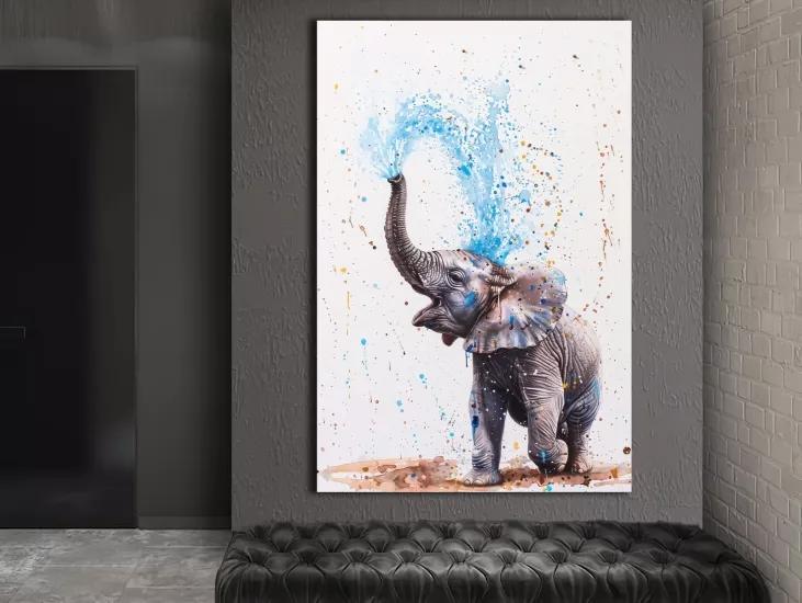 Fil - Laminasyonlu Kanvas Tablo