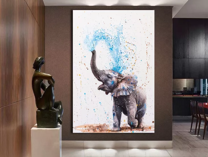 Fil - Laminasyonlu Kanvas Tablo