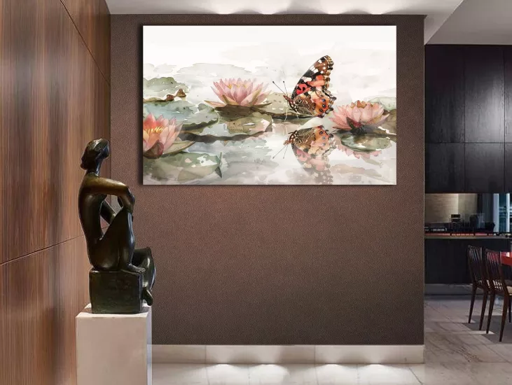 Kelebekler - Laminasyonlu Kanvas Tablo