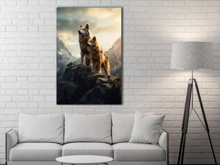 Wolf - Laminasyonlu Kanvas Tablo