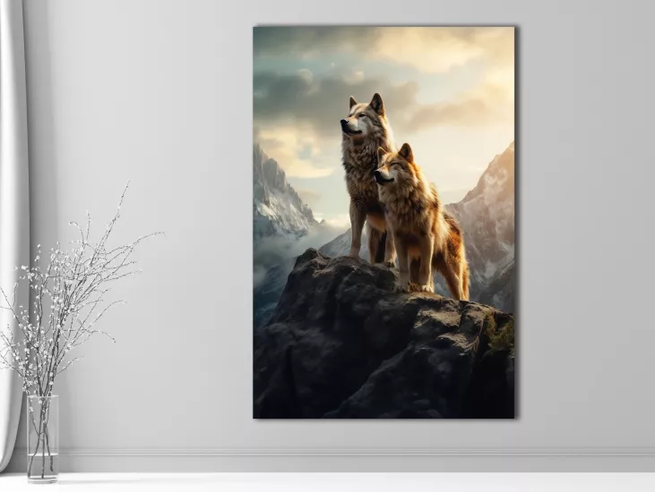 Wolf - Laminasyonlu Kanvas Tablo