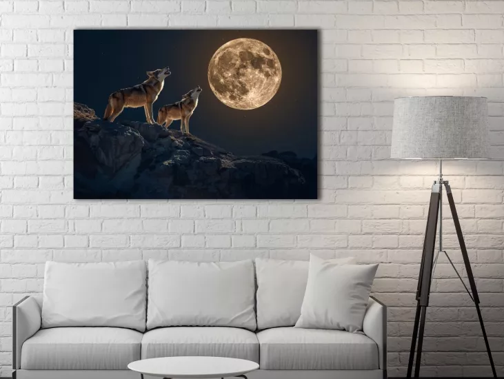 Wolf - Laminasyonlu Kanvas Tablo