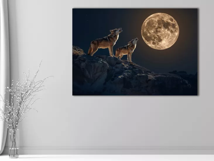 Wolf - Laminasyonlu Kanvas Tablo