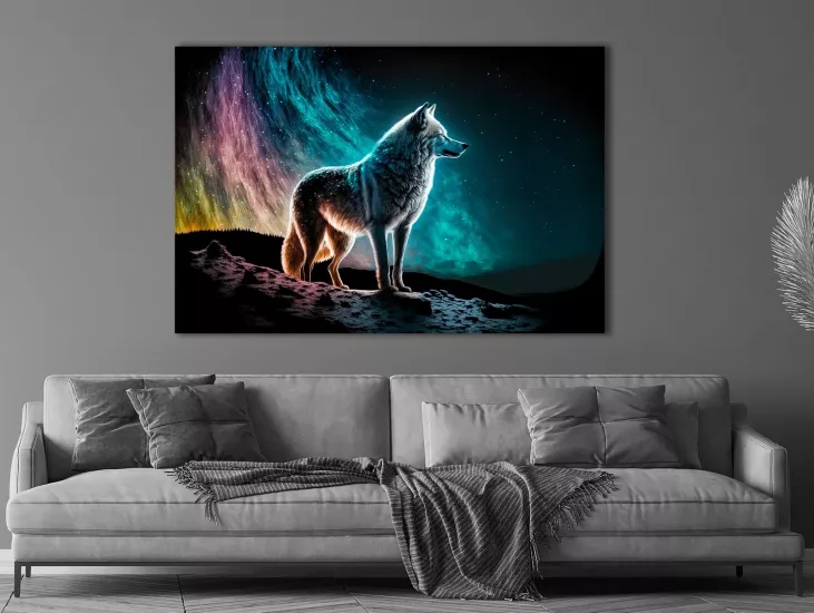 Wolf - Laminasyonlu Kanvas Tablo