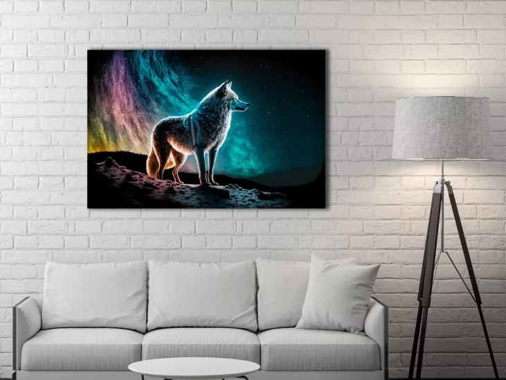 Wolf - Laminasyonlu Kanvas Tablo