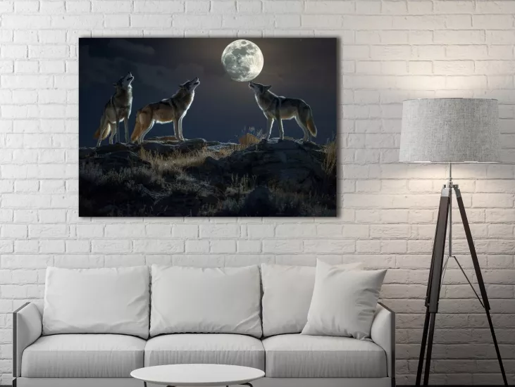 Wolf - Laminasyonlu Kanvas Tablo