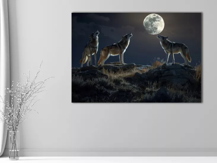 Wolf - Laminasyonlu Kanvas Tablo