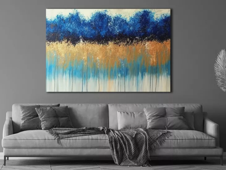 Soyut - Laminasyonlu Kanvas Tablo