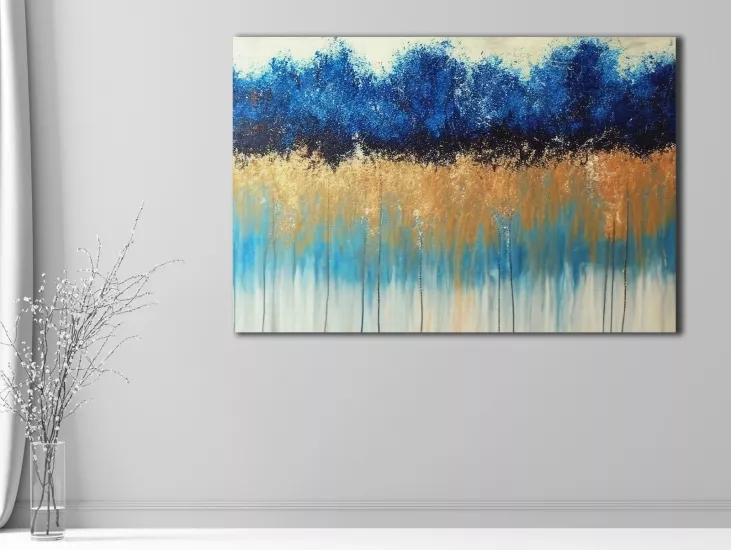 Soyut - Laminasyonlu Kanvas Tablo