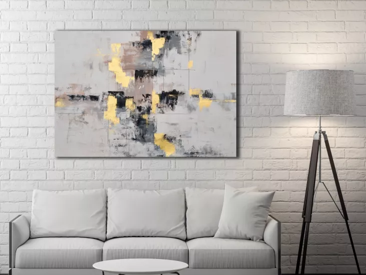 Soyut - Laminasyonlu Kanvas Tablo