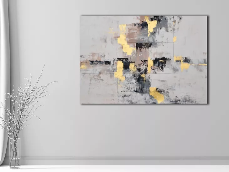 Soyut - Laminasyonlu Kanvas Tablo