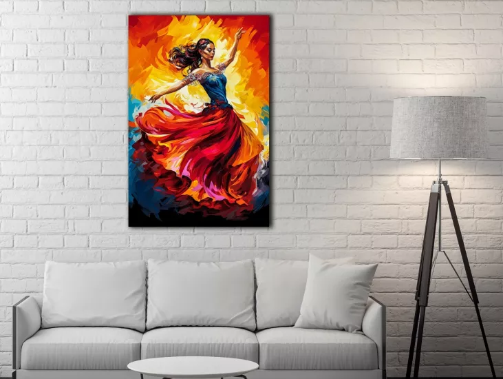 Dans - Laminasyonlu Kanvas Tablo