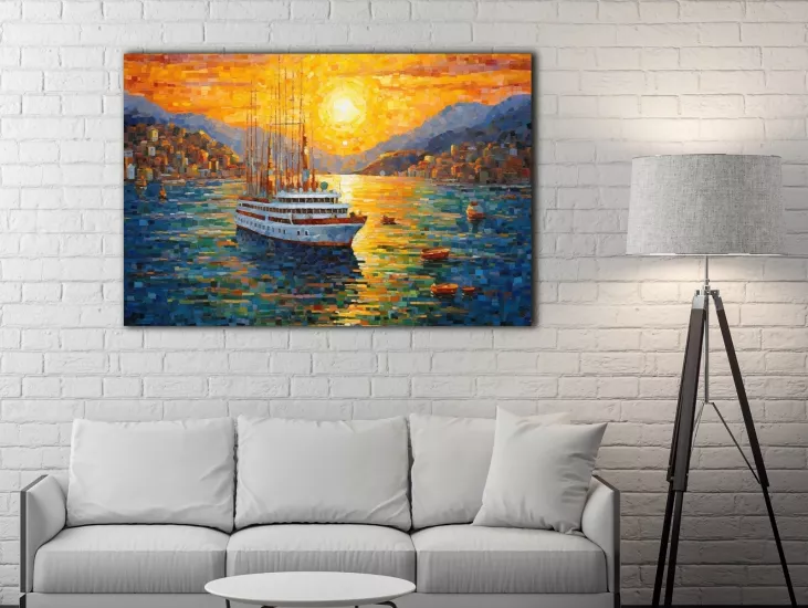 Yolcu Gemisi - Laminasyonlu Kanvas Tablo