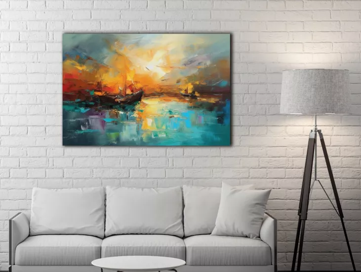 Tekneler - Laminasyonlu Kanvas Tablo