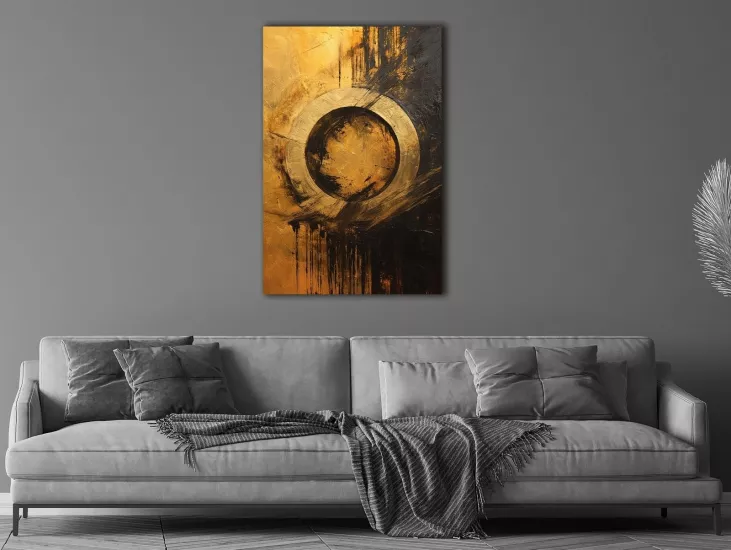 Soyut - Laminasyonlu Kanvas Tablo