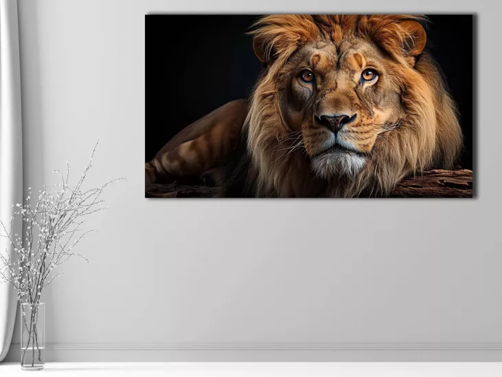 Aslan - Laminasyonlu Kanvas Tablo