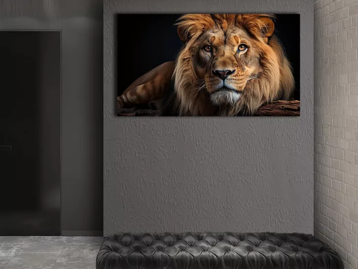 Aslan - Laminasyonlu Kanvas Tablo