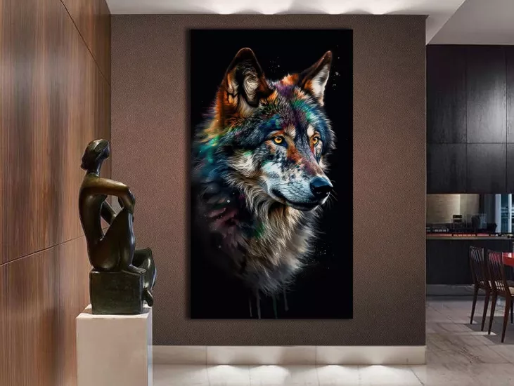 Kurt - Laminasyonlu Kanvas Tablo