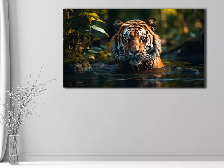 Tiger - Laminasyonlu Kanvas Tablo