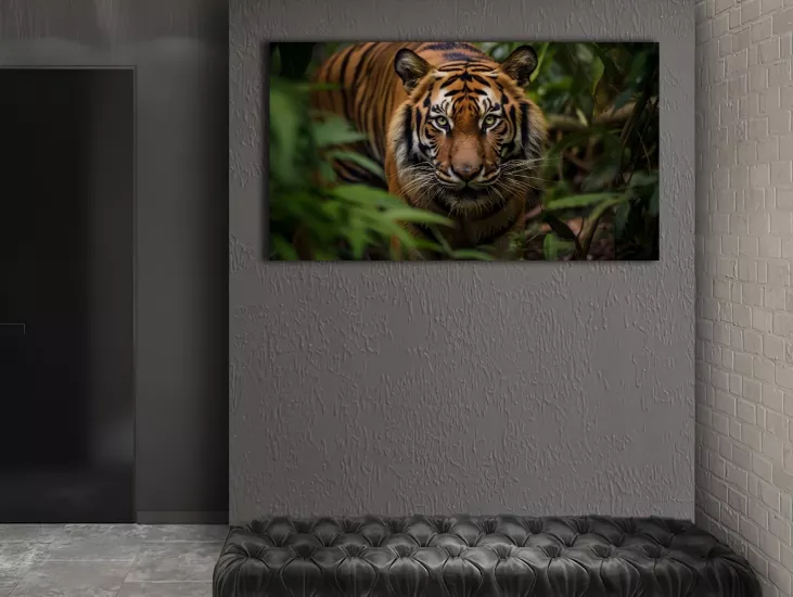 Tiger - Laminasyonlu Kanvas Tablo