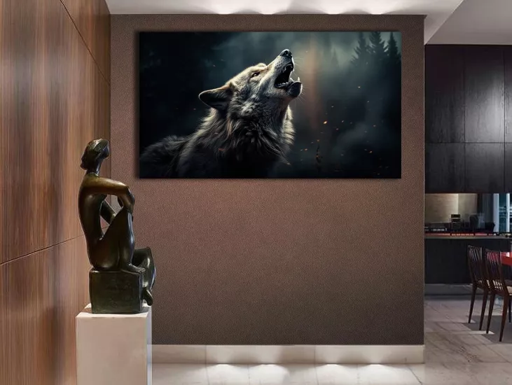 Wolf - Laminasyonlu Kanvas Tablo