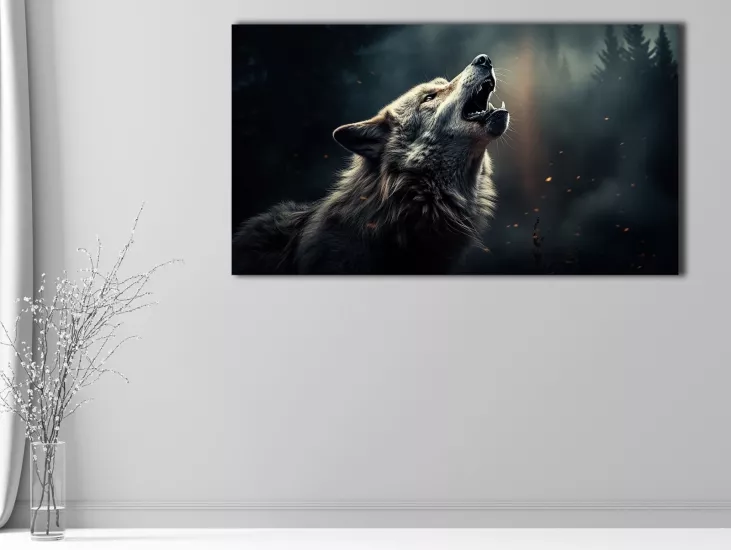 Wolf - Laminasyonlu Kanvas Tablo