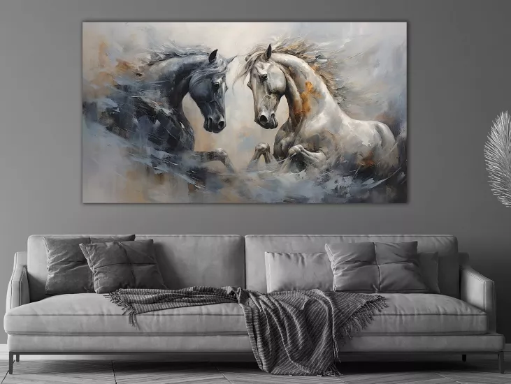 Atlar - Laminasyonlu Kanvas Tablo