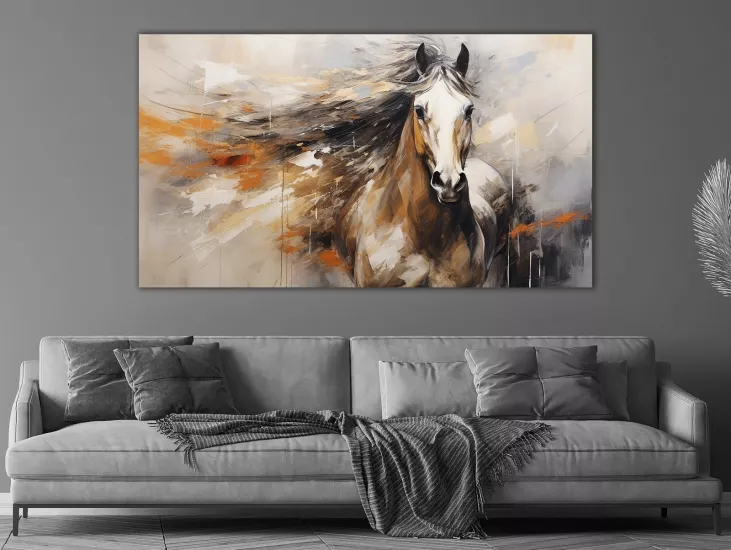 Atlar - Laminasyonlu Kanvas Tablo