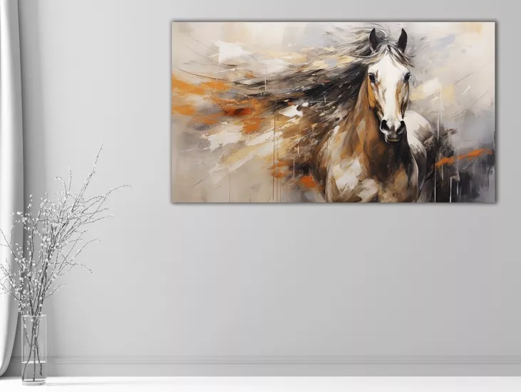 Atlar - Laminasyonlu Kanvas Tablo