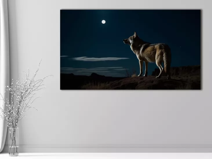 Kurt - Laminasyonlu Kanvas Tablo