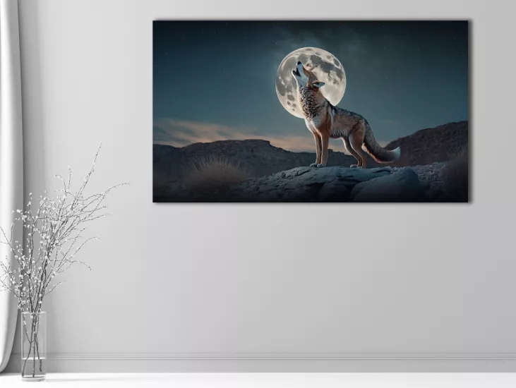 Kurt - Laminasyonlu Kanvas Tablo