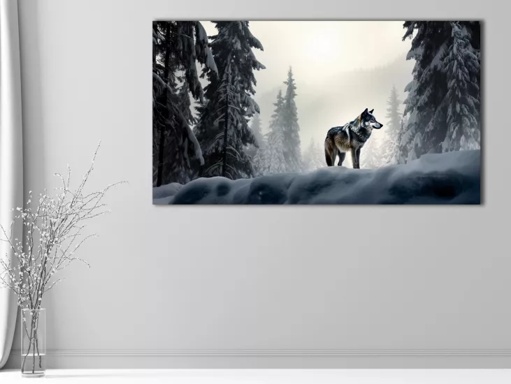 Kurt - Laminasyonlu Kanvas Tablo