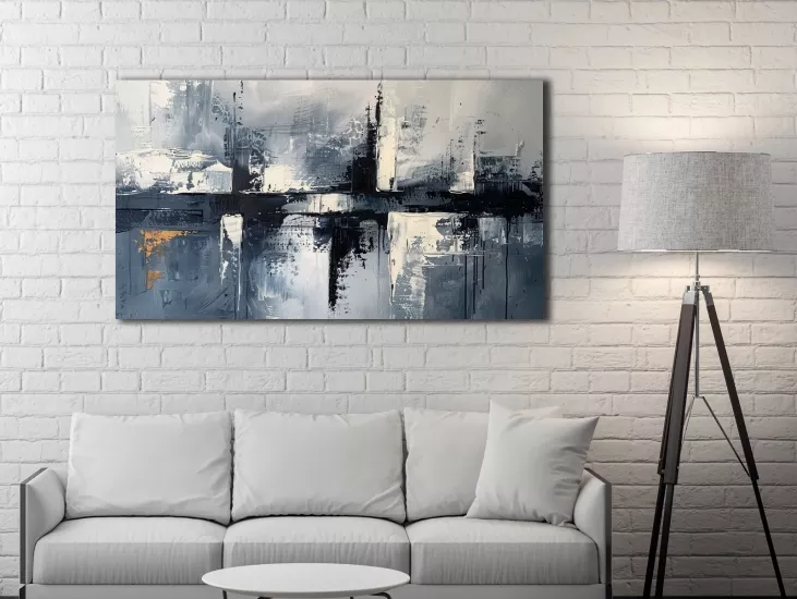 Soyut - Laminasyonlu Kanvas Tablo