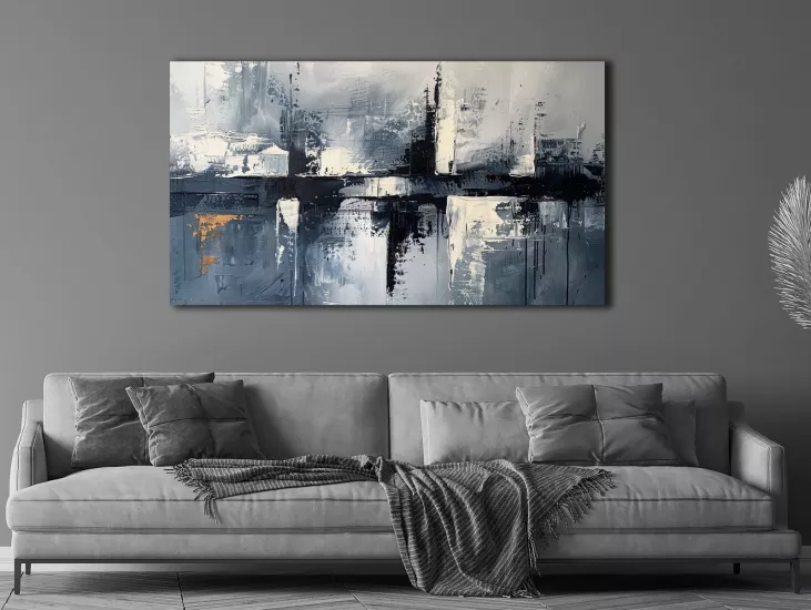 Soyut - Laminasyonlu Kanvas Tablo