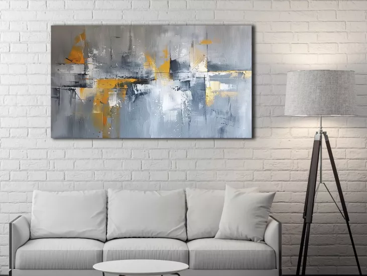 Soyut - Laminasyonlu Kanvas Tablo