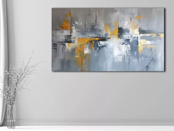 Soyut - Laminasyonlu Kanvas Tablo