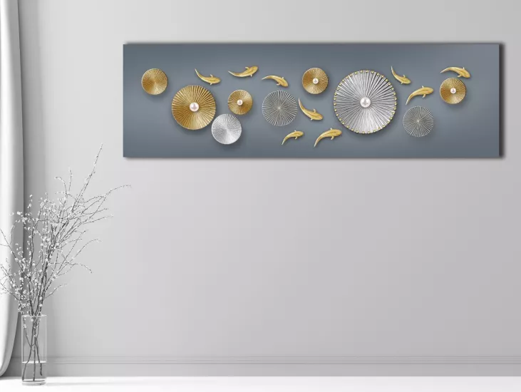 Balıklar - Laminasyonlu Kanvas Tablo