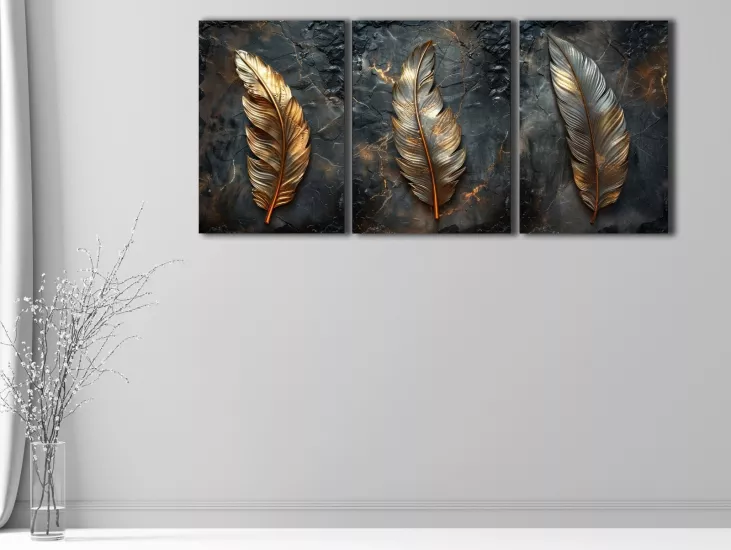 TÜY - Laminasyonlu Kanvas Tablo 3 lü Set