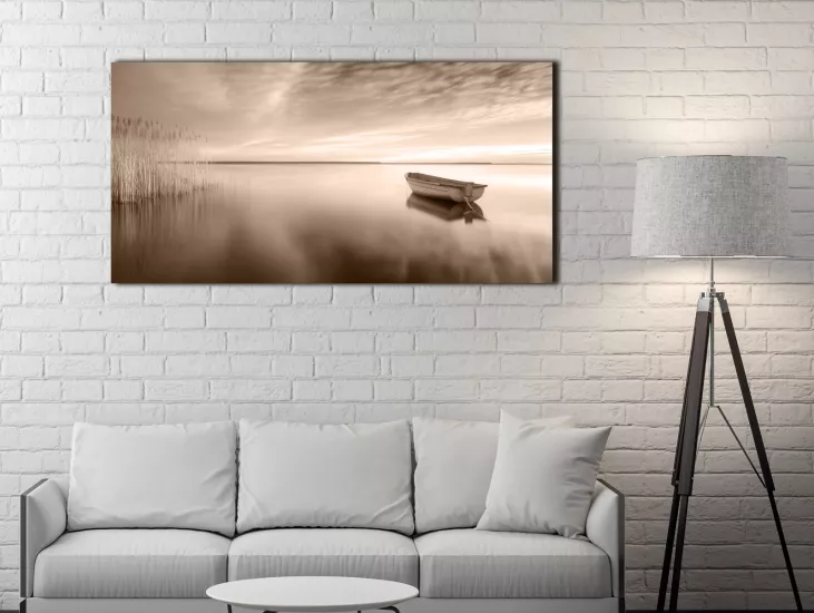 Göl - Laminasyonlu Kanvas Tablo