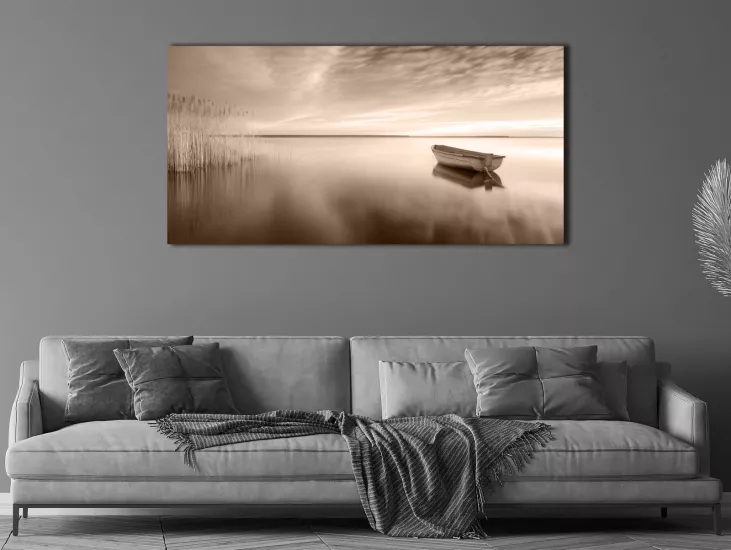 Göl - Laminasyonlu Kanvas Tablo