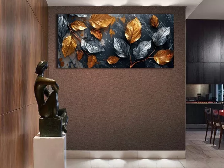 Çiçekler - Sim İşlemeli Kanvas Tablo