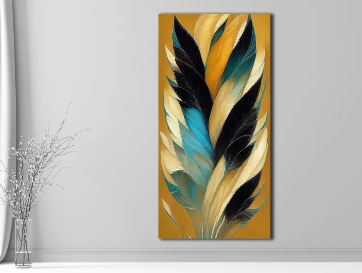 Tüy - Sim İşlemeli Kanvas Tablo