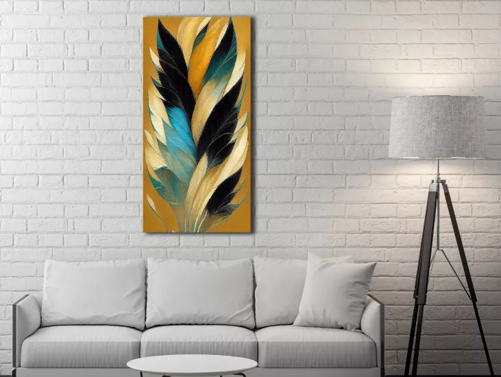 Tüy - Sim İşlemeli Kanvas Tablo