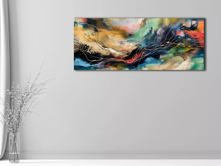Soyut - Laminasyonlu Kanvas Tablo
