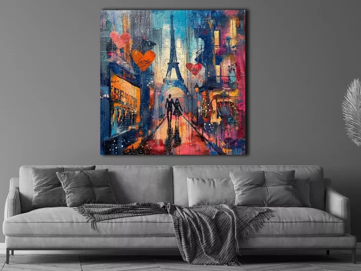 Paris - Laminasyonlu Kanvas Tablo